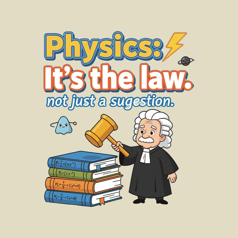 Physics Its The Law Playful T-Shirt
