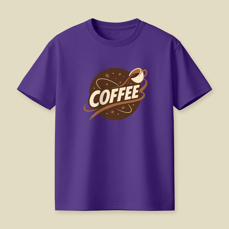 Retro Coffee Logo Playful T-Shirt