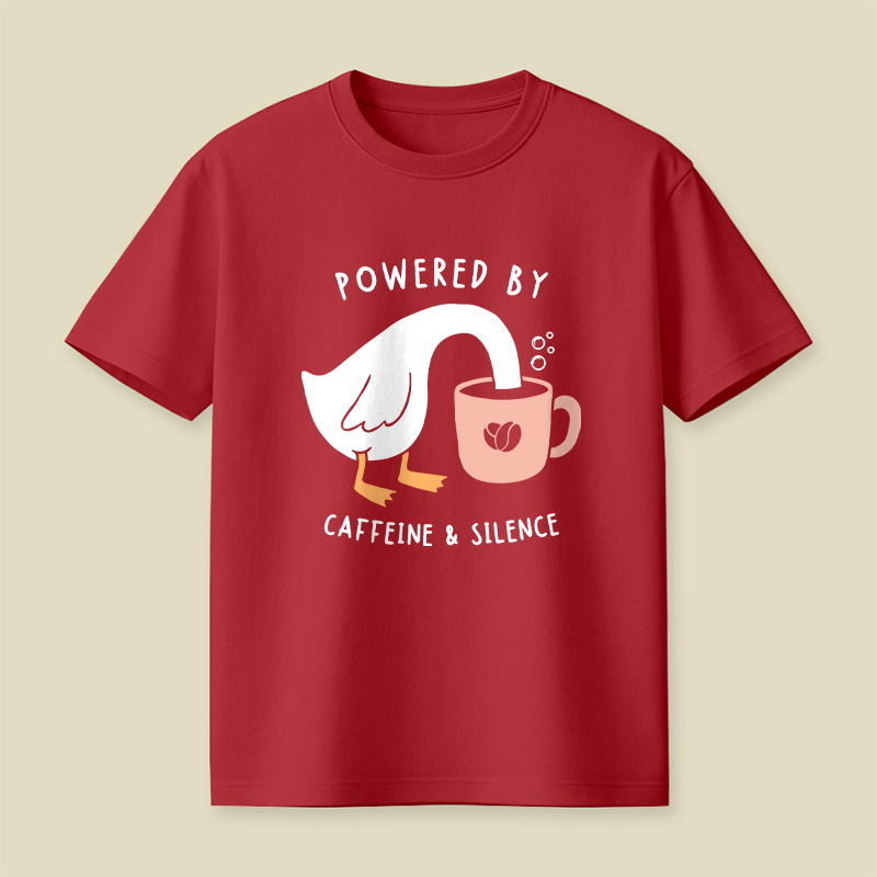 Powered By Caffeine & Silence Playful T-Shirt