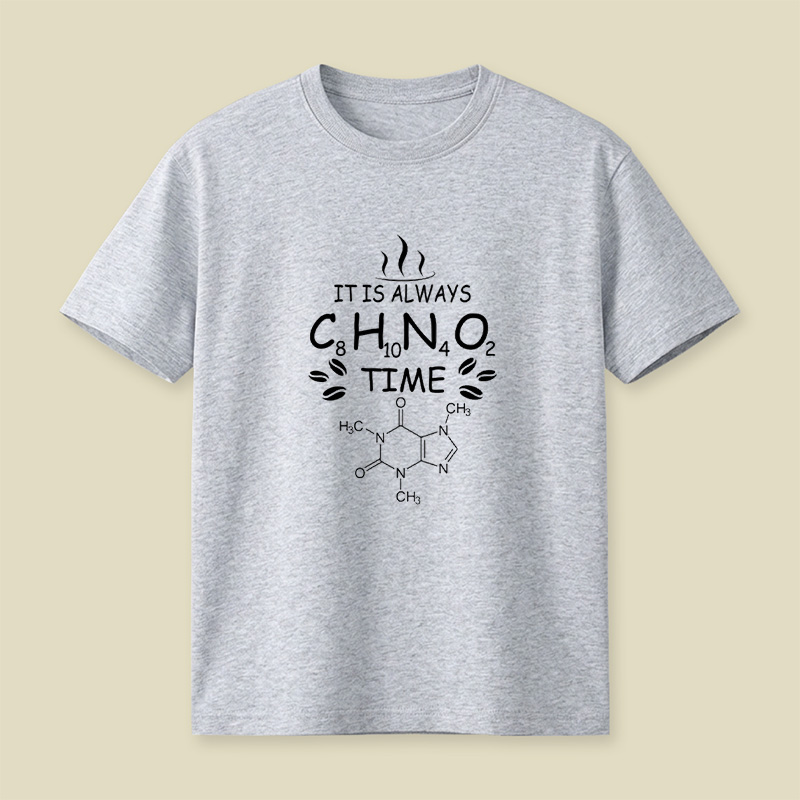 Caffeine Molecule Time Playful T-Shirt