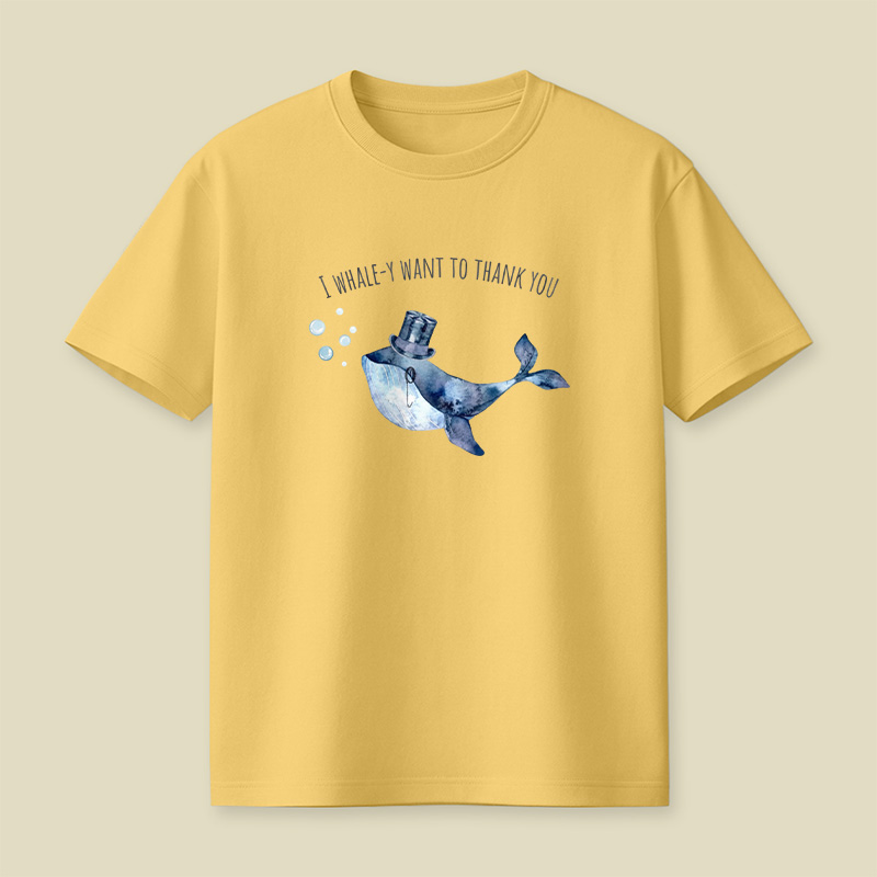 Whaley Thank You Animal Pun Playful T-Shirt
