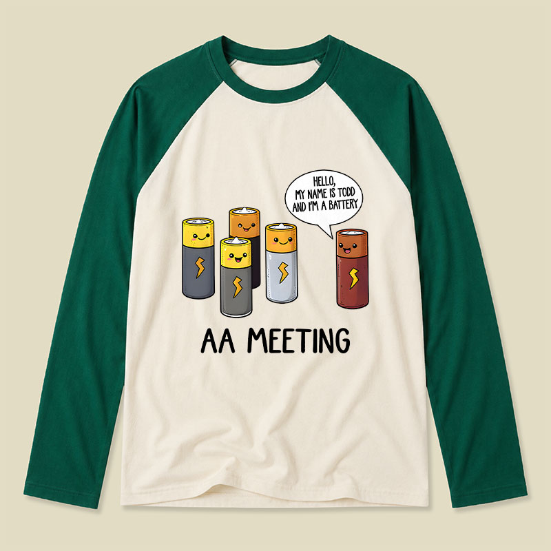 AA MEETING Raglan Long-Sleeve Tee