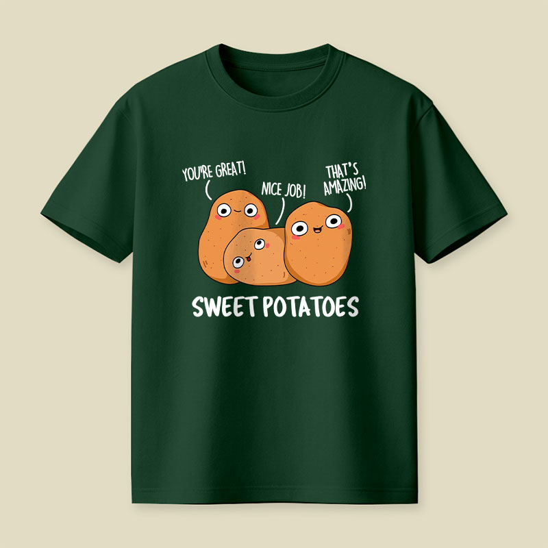 Sweet Potatoes Funny Vegetable Puns Playful T-Shirt