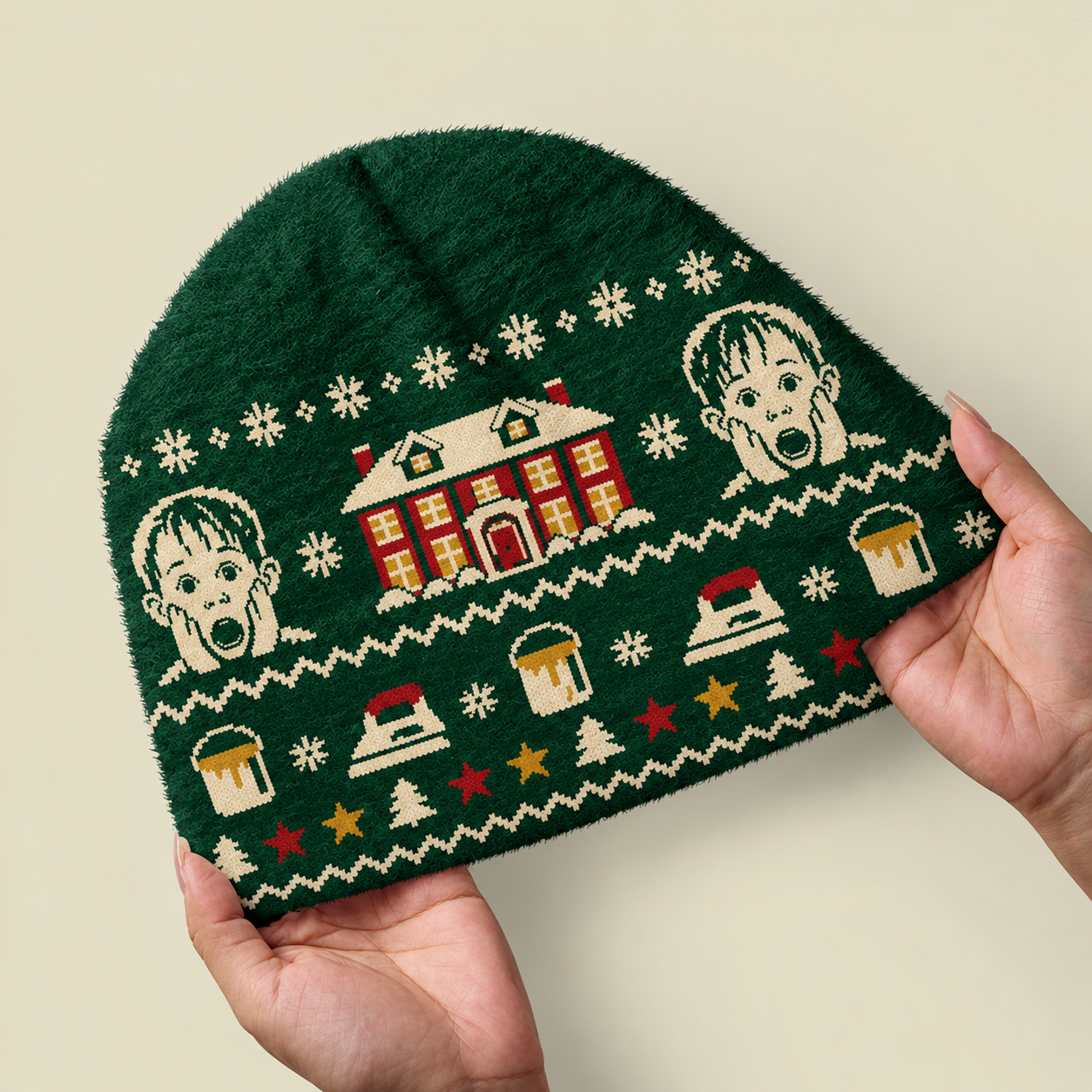 Classic Holiday Movie Nostalgia Fuzzy Beanie