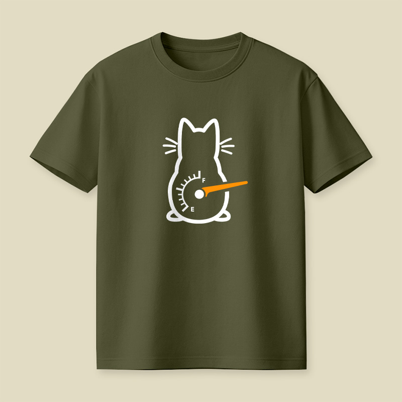 Cat Gauge Minimalist Playful T-Shirt