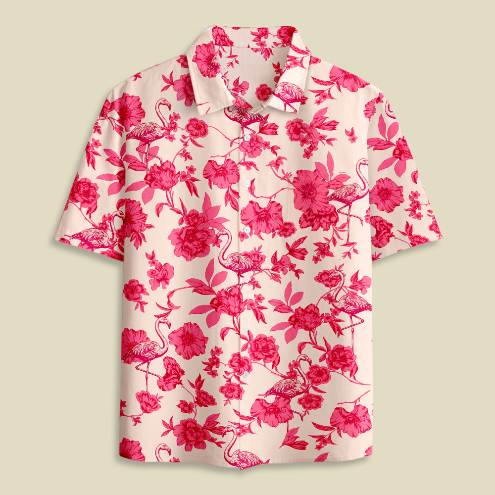 Pink Peony Paradise Button Up Pocket Shirt
