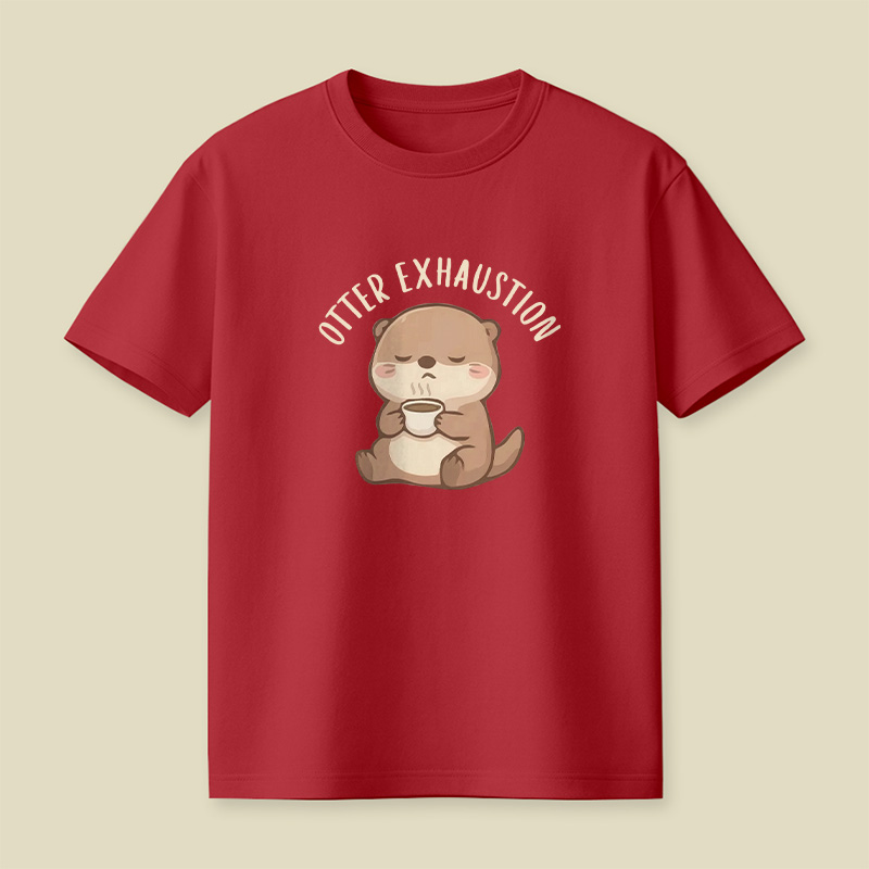 Otter Exhaustion Cute Animal Playful T-Shirt