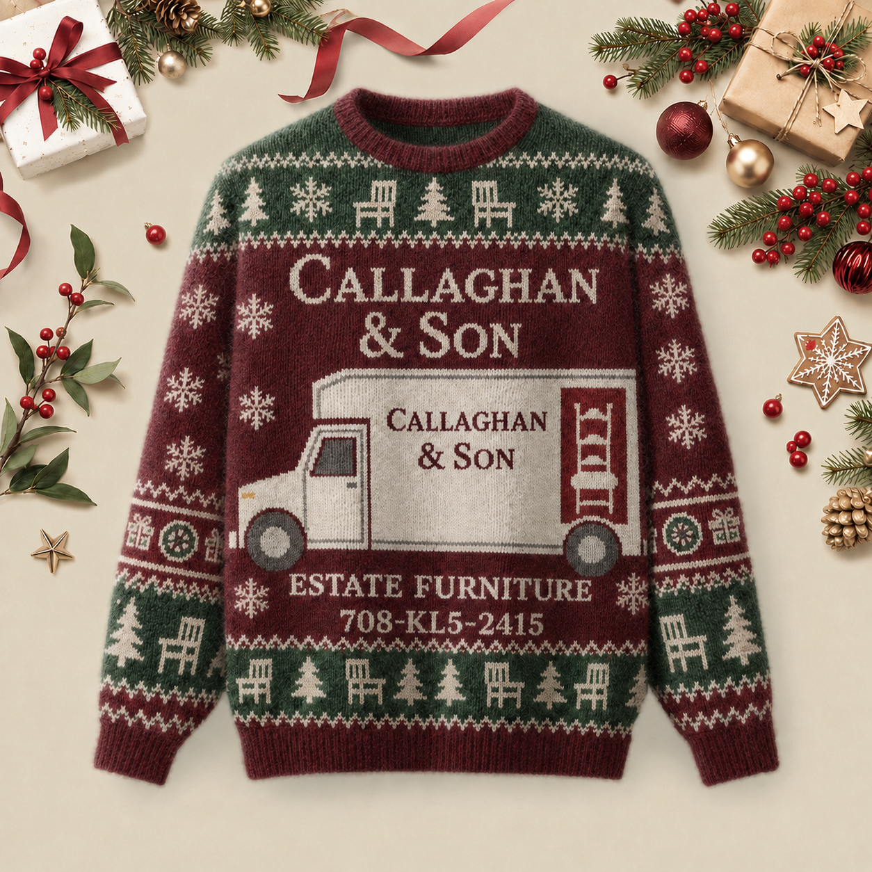 Callaghan & Son Ugly Christmas Fluffy Sweatershirt