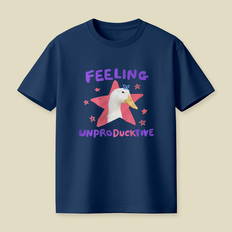 Feeling Unproducktive Lazy Duck Playful T-Shirt