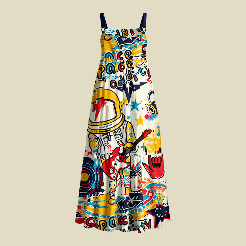 Space Oddity Playful Maxi Dress