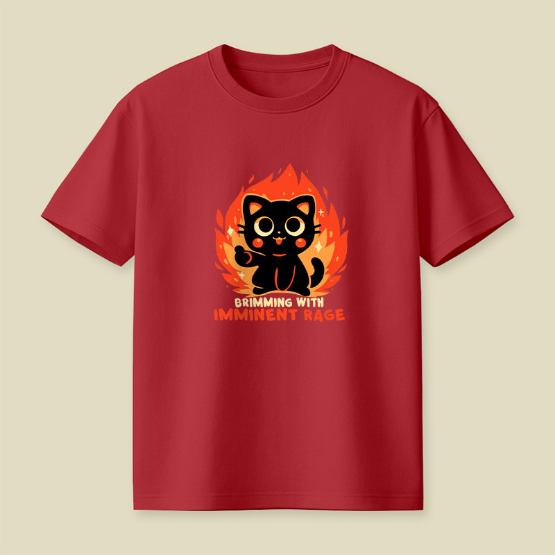 Brimming With Imminent Rage Cat Playful T-Shirt