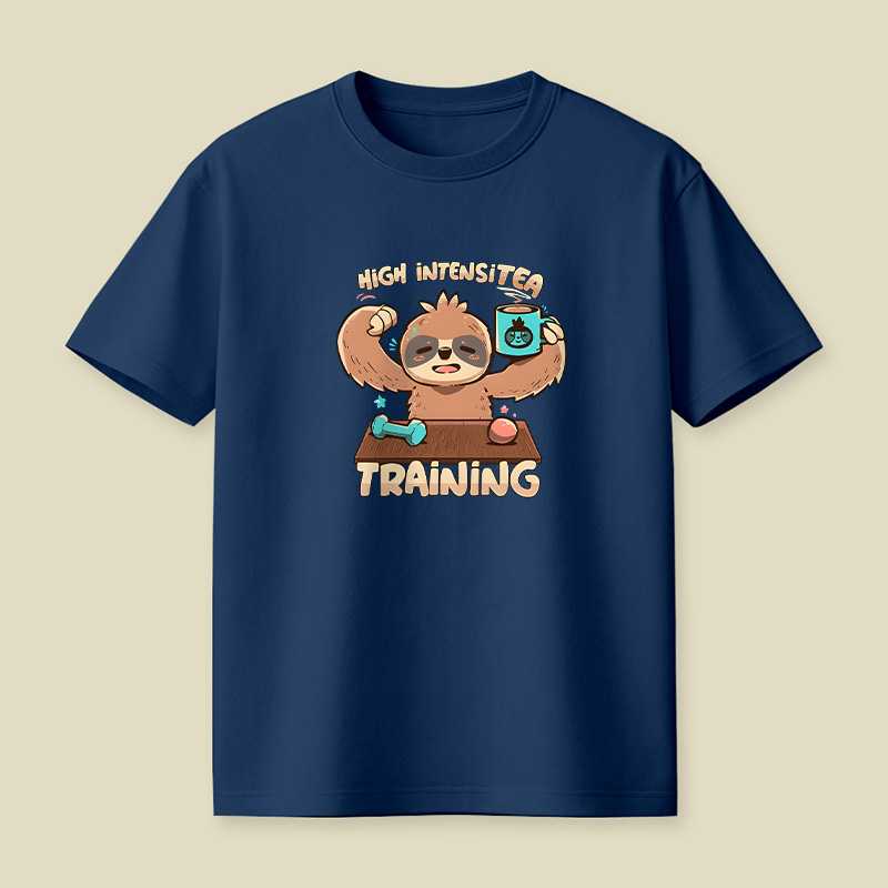 High Intensitea Training Sloth Playful T-Shirt