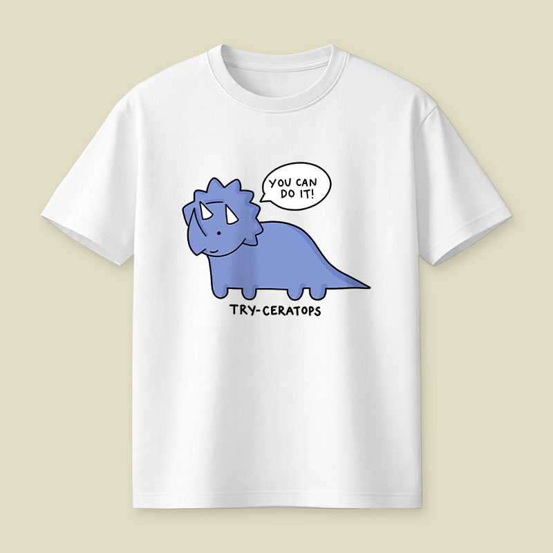 Try-ceratops Playful T-Shirt