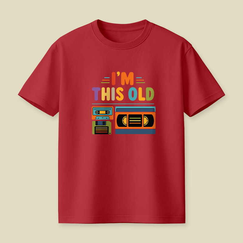 I Am This Old Retro Tech Nostalgia Playful T-Shirt