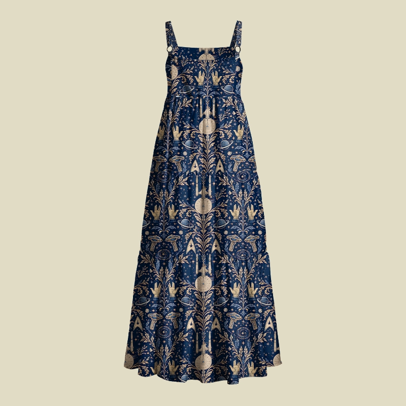 Voyage Of The Stars Playful Maxi Dress