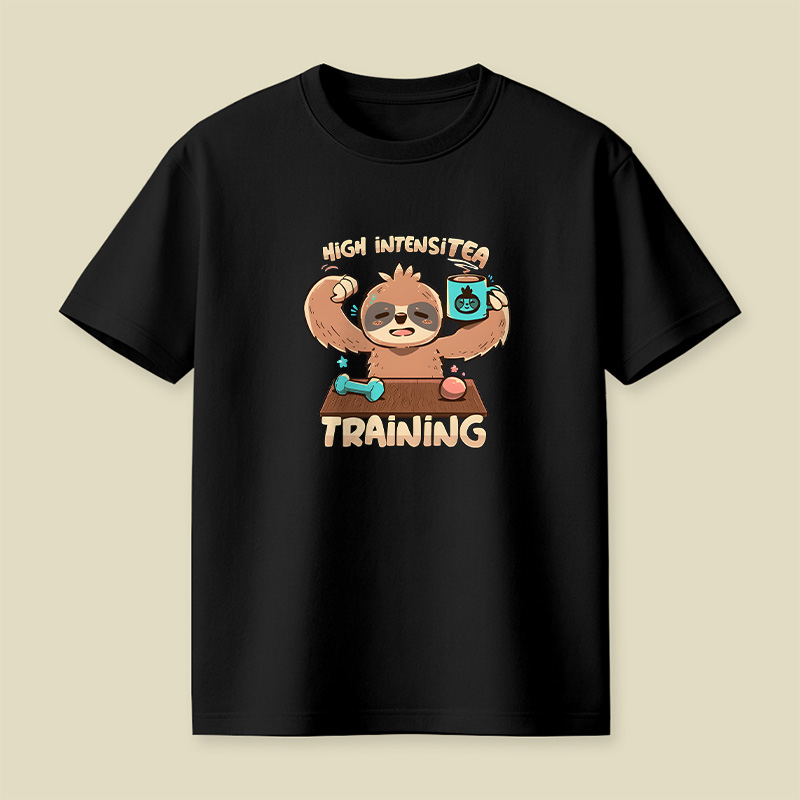 High Intensitea Training Sloth Playful T-Shirt