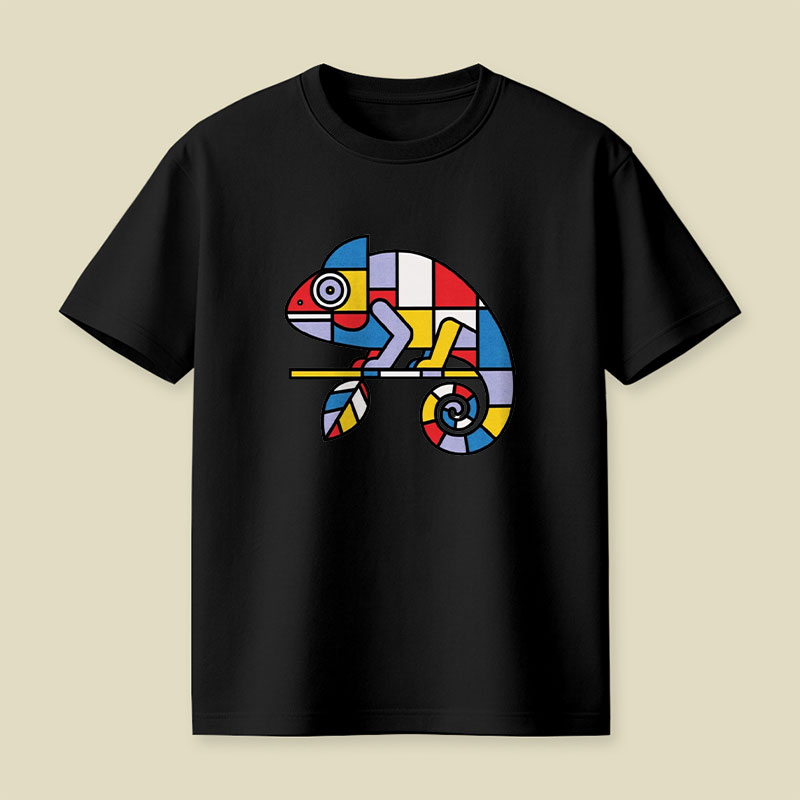 Mondrian Mimic Playful T-Shirt