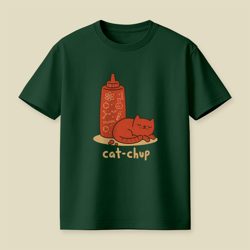 Cat-Chup Ketchup Cat Playful T-Shirt