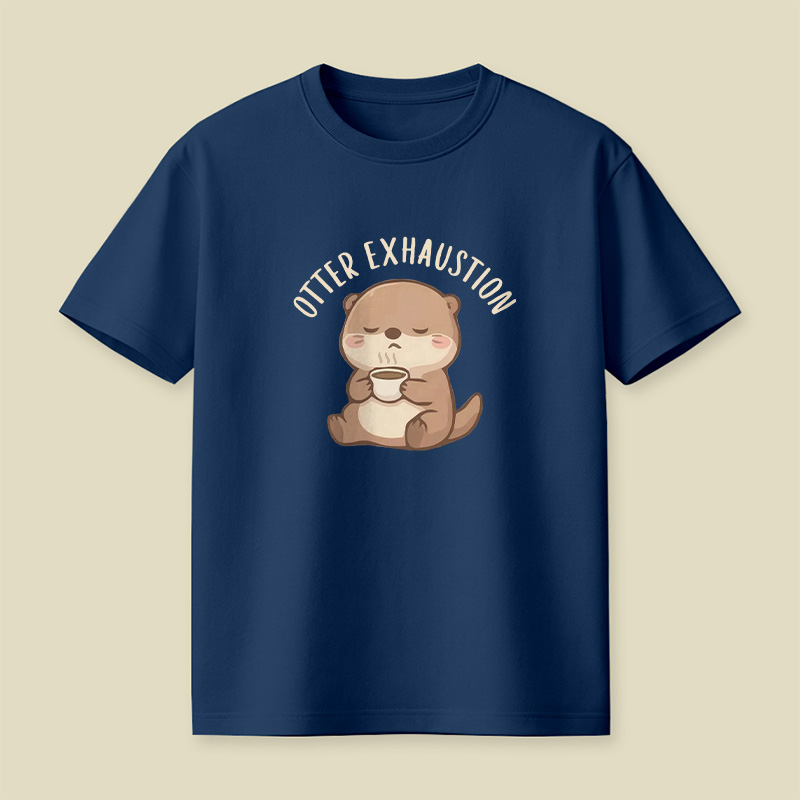 Otter Exhaustion Cute Animal Playful T-Shirt