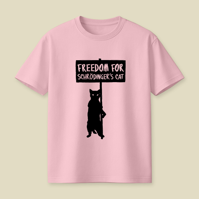 Freedom For Schrödinger's Cat Nerdy Playful T-Shirt