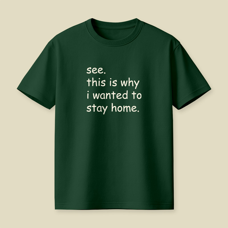 See This Is Why I Wanted To Stay Home Playful T-Shirt
