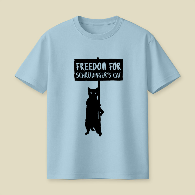 Freedom For Schrödinger's Cat Nerdy Playful T-Shirt