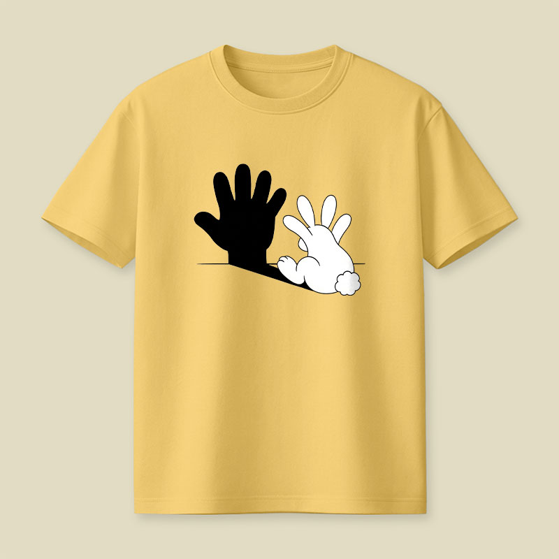Rabbit Hand Shadow Playful T-Shirt