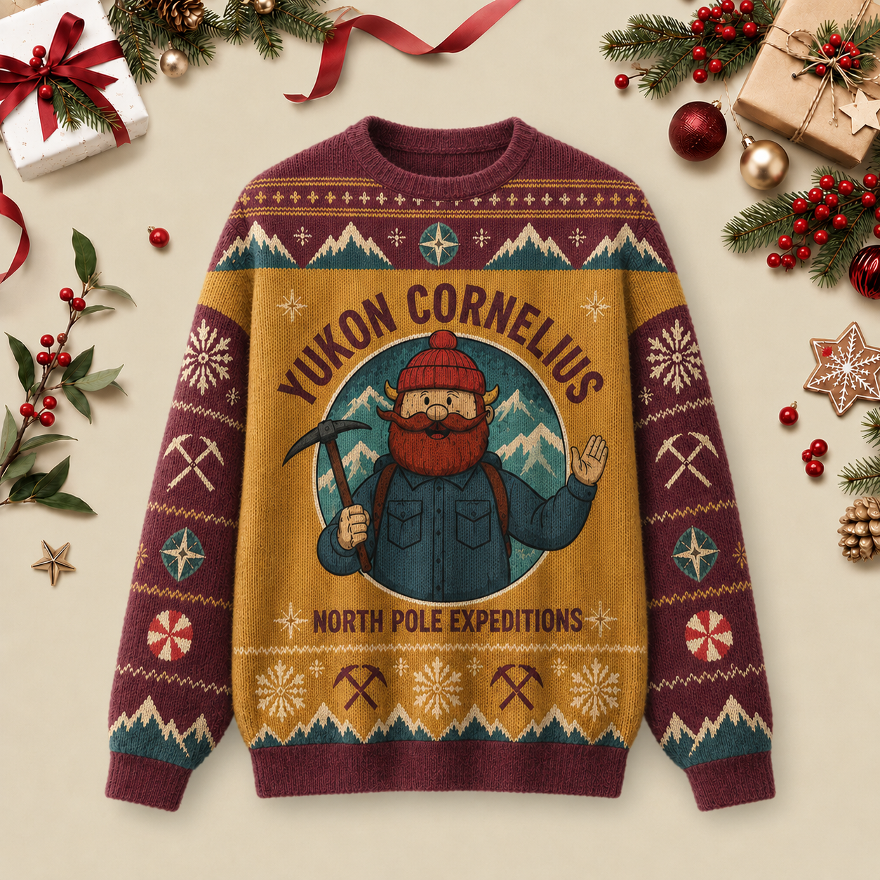 Yukon Ugly Christmas Fluffy Sweatershirt