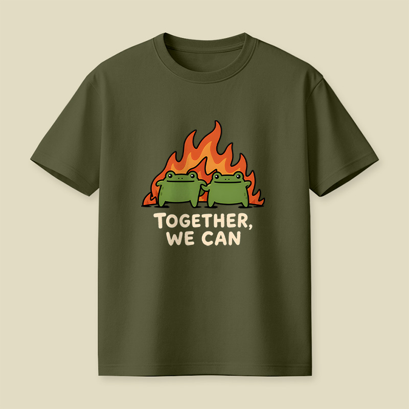 Together We Can Frogs On Fire Playful T-Shirt