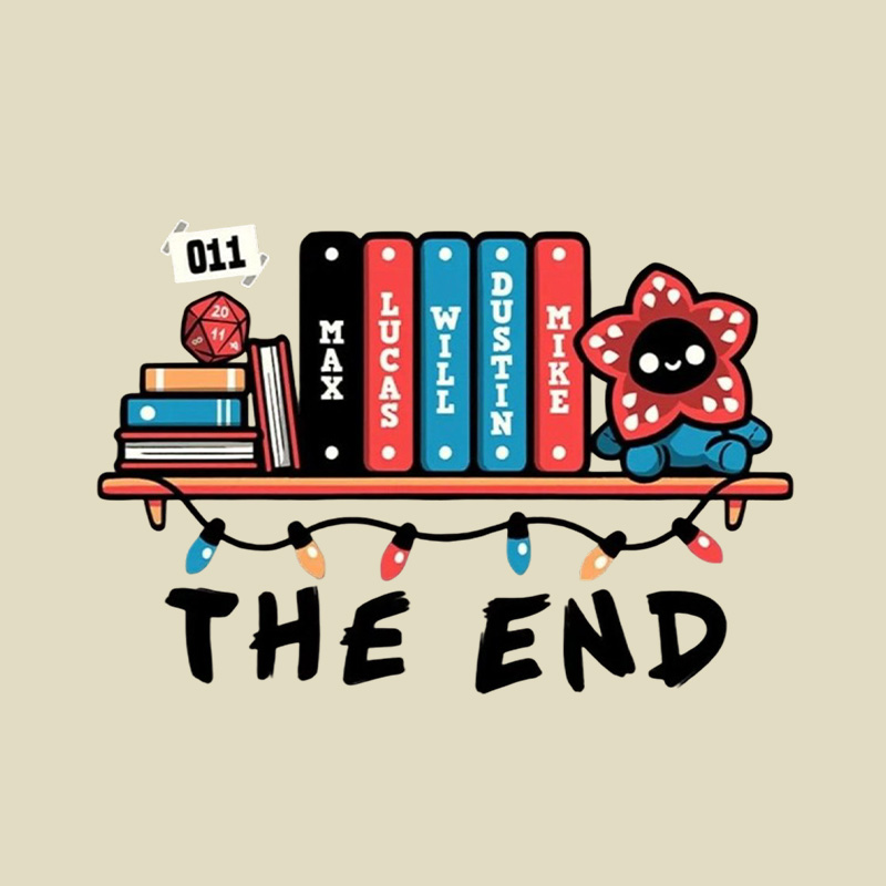 Stranger Things Book Shelf Tribute Playful T-Shirt