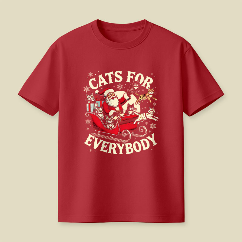 Christmas Cat Santa Cat Lover Playful T-Shirt