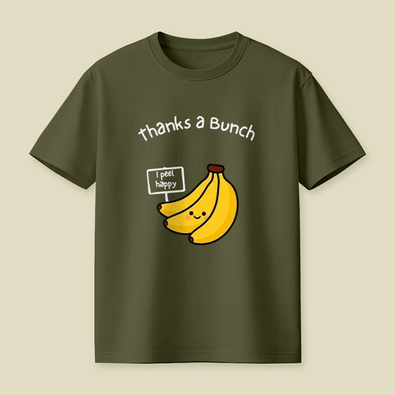 Thanks A Bunch Cute Banana Pun Playful T-Shirt
