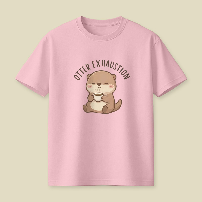 Otter Exhaustion Cute Animal Playful T-Shirt