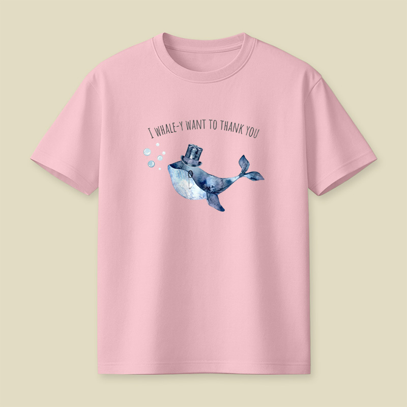 Whaley Thank You Animal Pun Playful T-Shirt