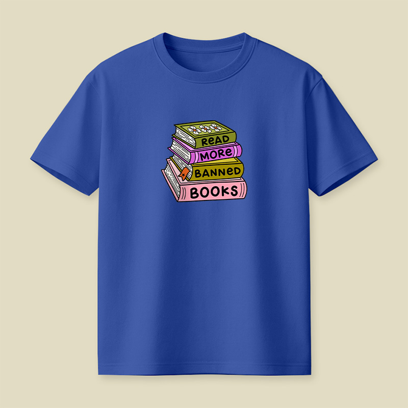 Read More Banned Books Stack Playful T-Shirt