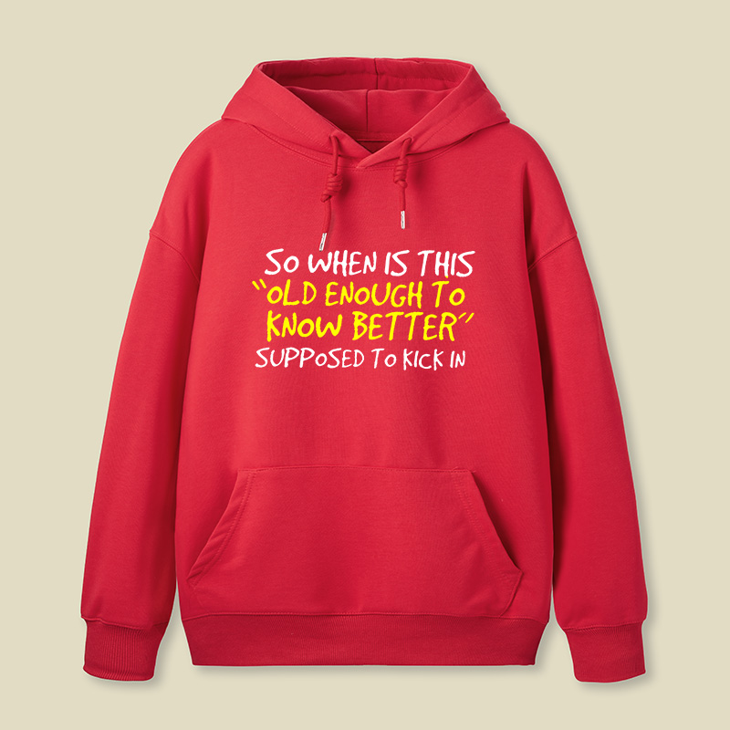 Old Enough To Know Better Geek Hoodie