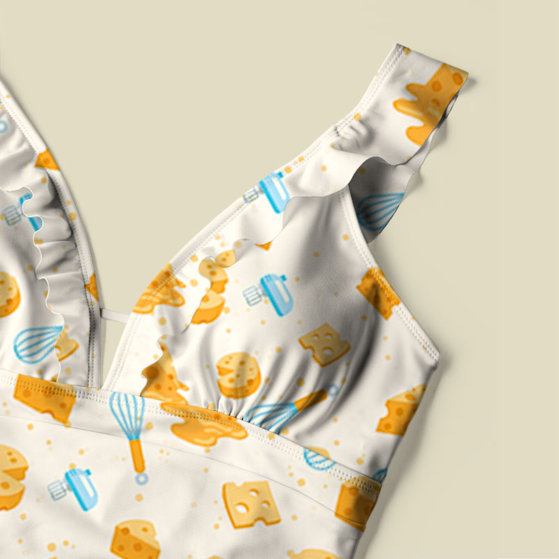 You Just Fold It In V-Neck One Piece Swimsuit
