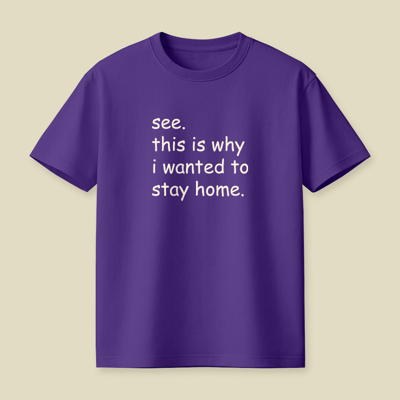 See This Is Why I Wanted To Stay Home Playful T-Shirt