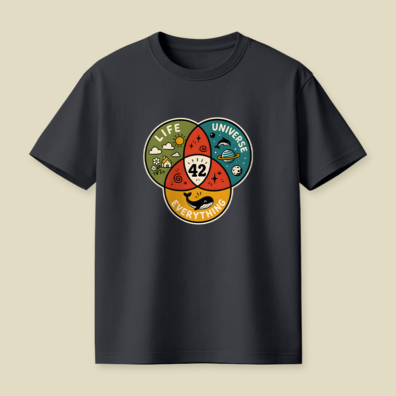 Life The Universe And Everything 42 Playful T-Shirt