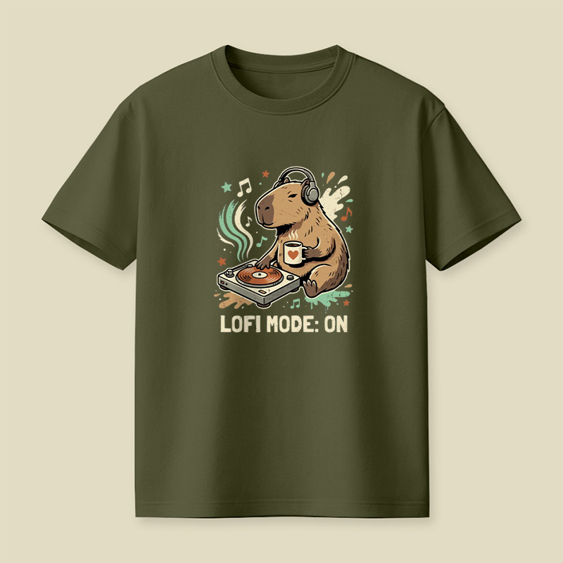 Lofi Mode On Capybara Playful T-Shirt