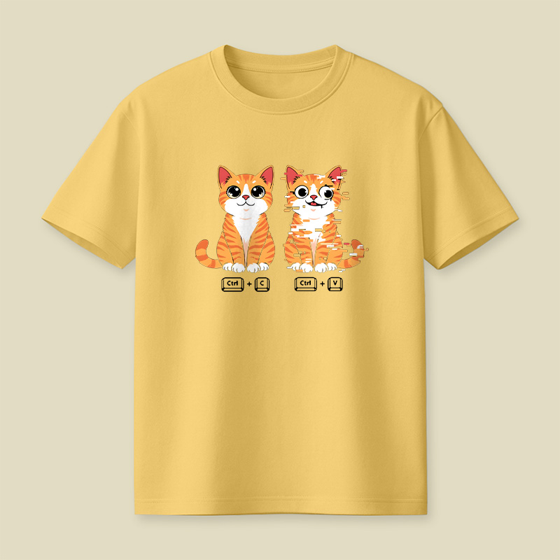 Ctrl C Ctrl V Cat Playful T-Shirt
