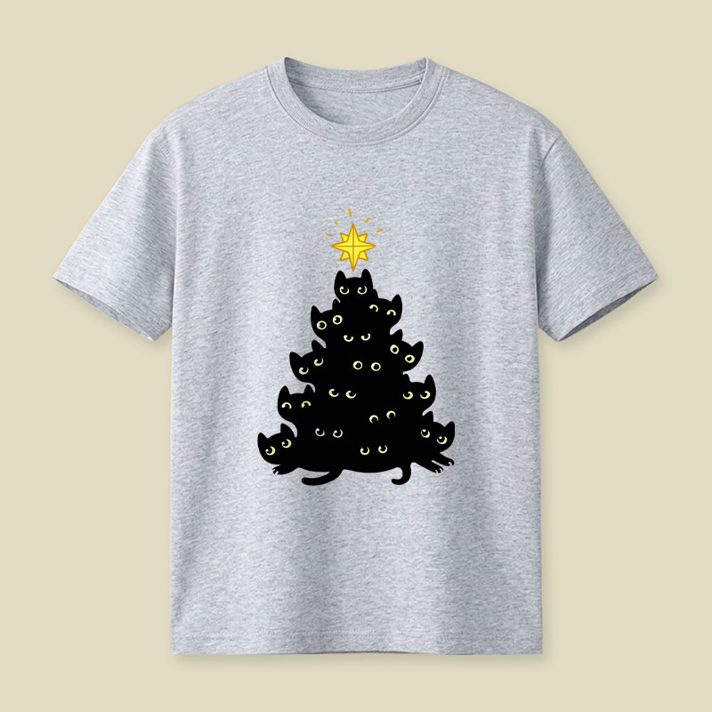 Meowy Christmas Playful T-Shirt