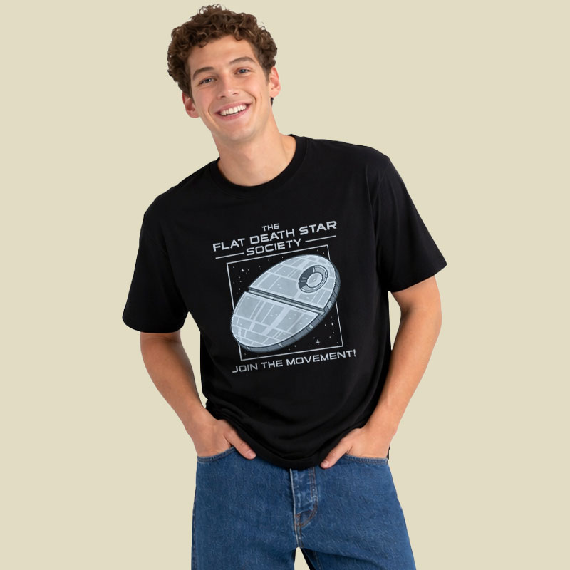 The Flat Death Star Society Playful T-Shirt