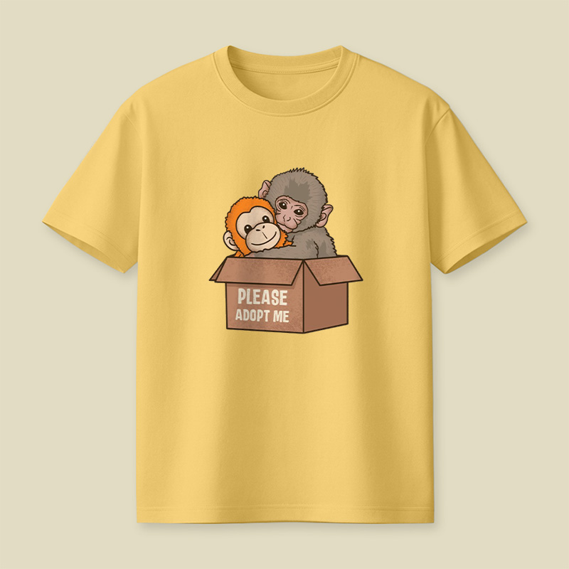Please Adopt Me Monkey Playful T-Shirt