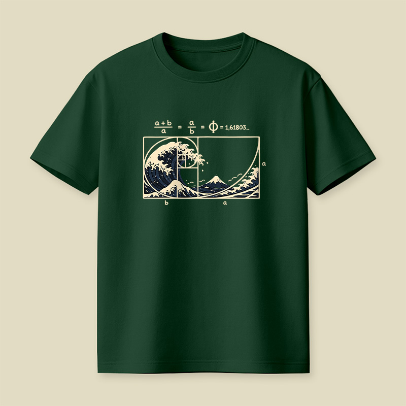 The Great Wave Golden Ratio Math Playful T-Shirt