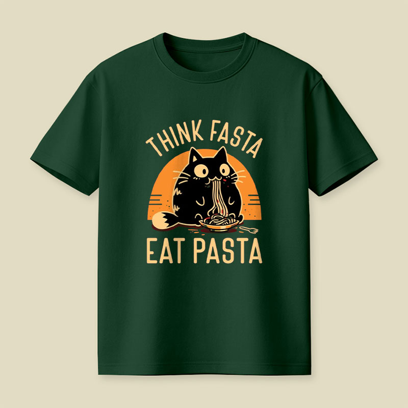 Think Fasta Eat Pasta Playful T-Shirt