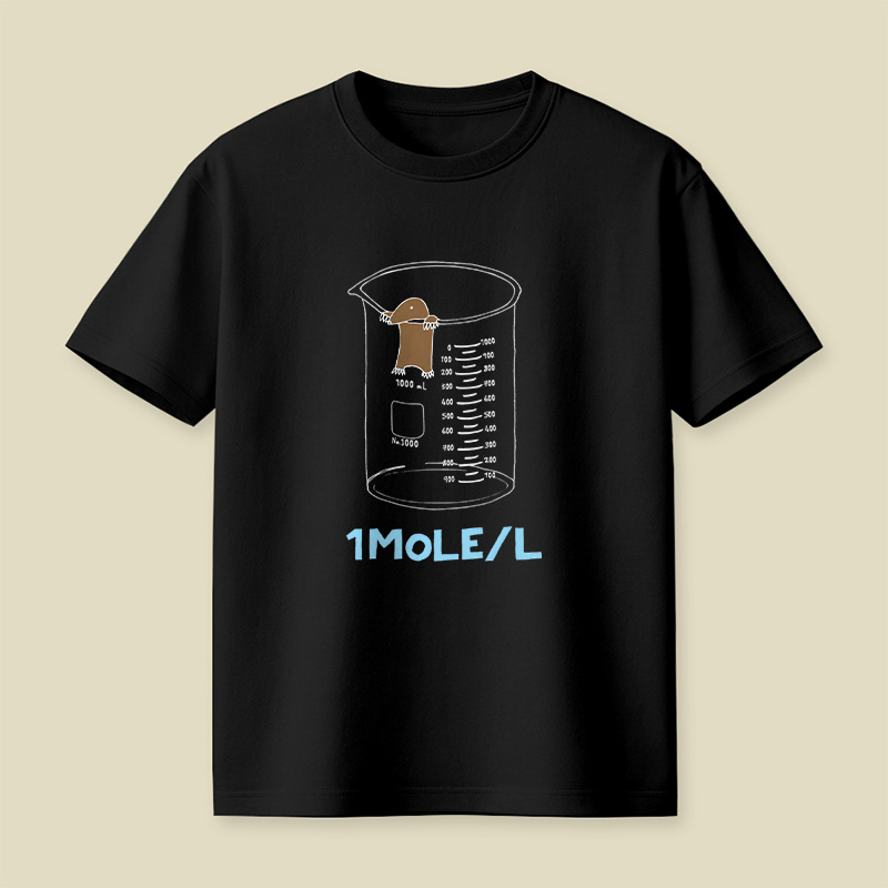 Chemistry 1 Mole Per Litre For Mole Or Avogadro Day Essential Playful T-Shirt