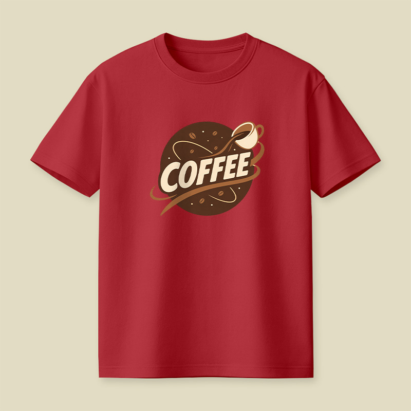 Retro Coffee Logo Playful T-Shirt