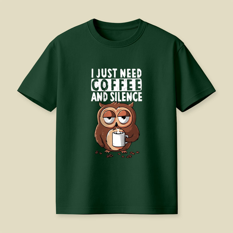 Coffee and Silence Playful T-Shirt