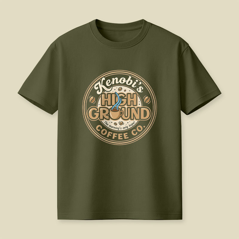 Kenobi's High Ground Coffee Co Playful T-Shirt
